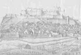 Vue de la ville château de Nice l'An 1695 (détail)d'après l'Original de Mr. de Vauban